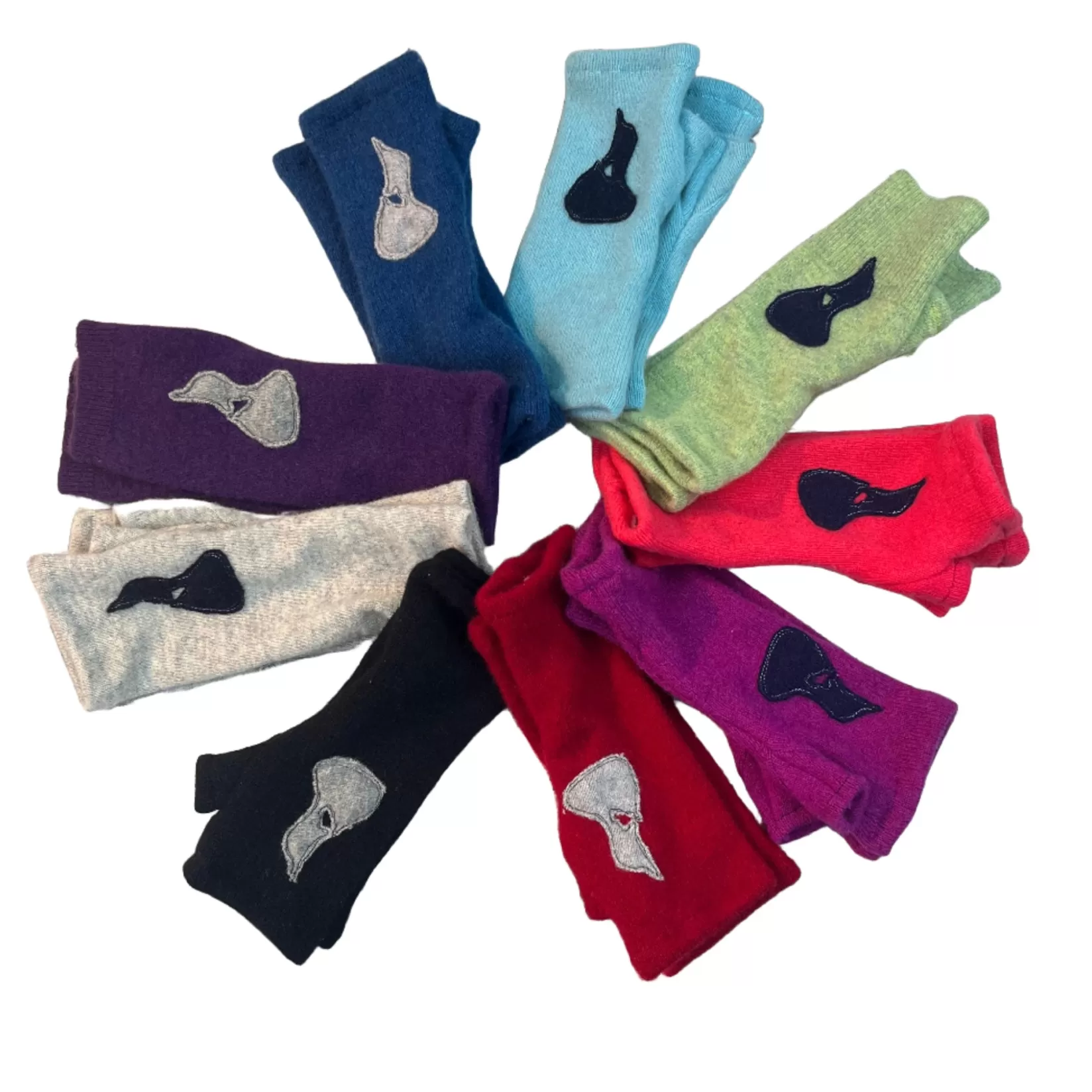 Cashmere Fingerless Gloves-Block Island-SardineClothing Outlet