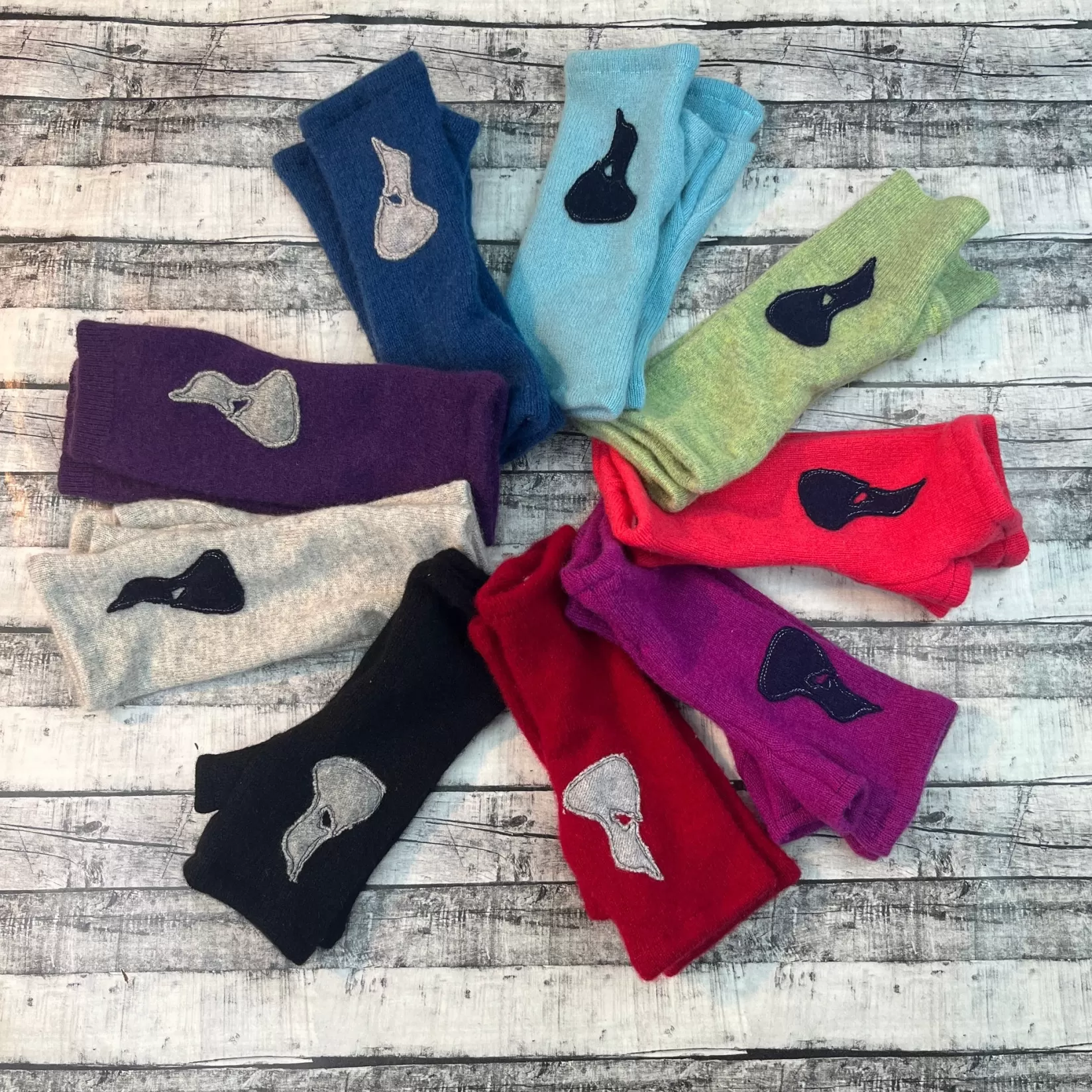 Cashmere Fingerless Gloves-Block Island 9-Pack-SardineClothing Cheap