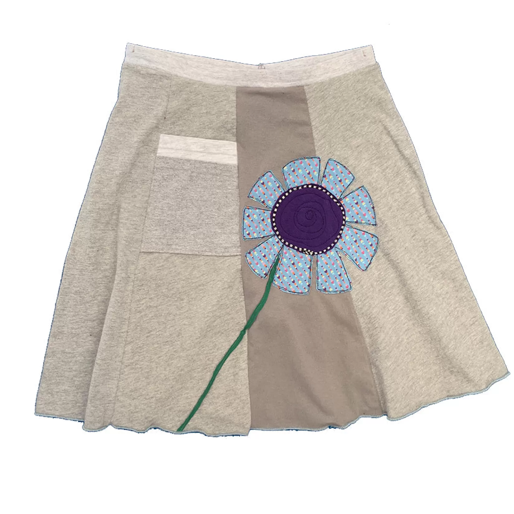 Classic Applique Skirt-Big Flower-SardineClothing Discount