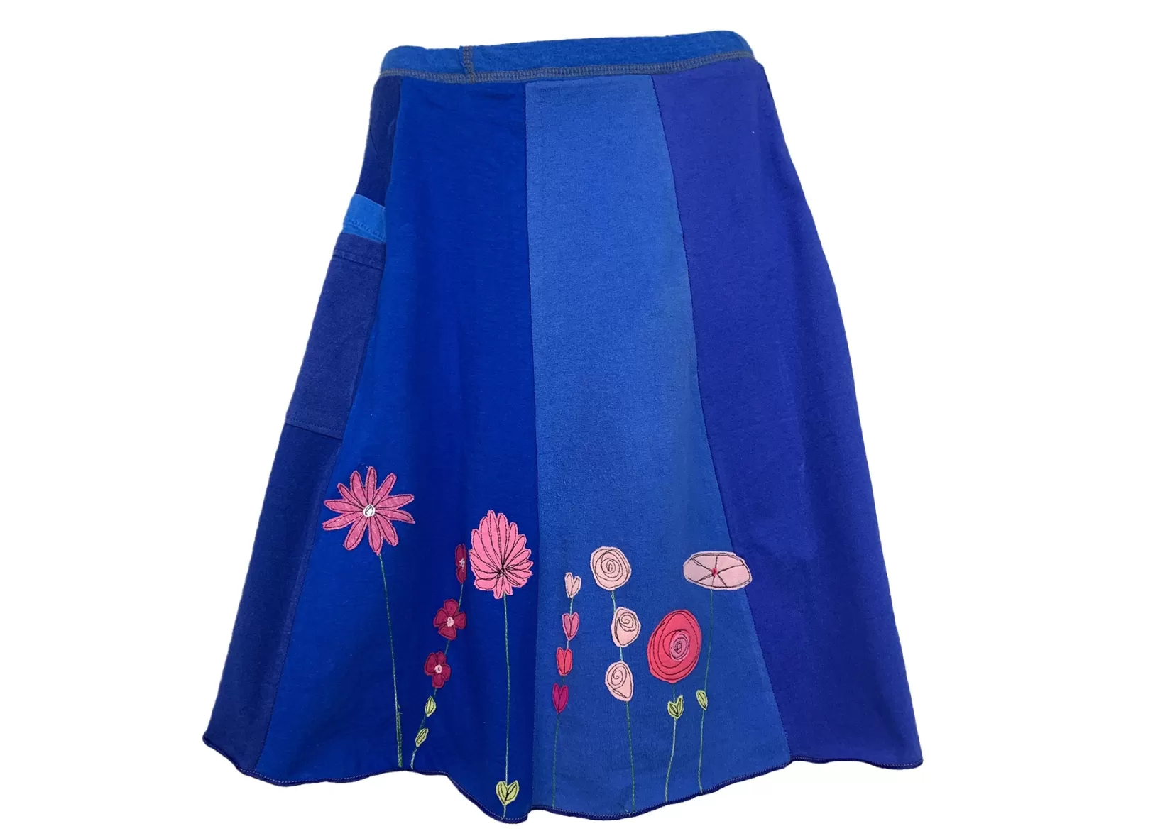 Classic Applique Skirt-Field Of Flowers-SardineClothing Fashion