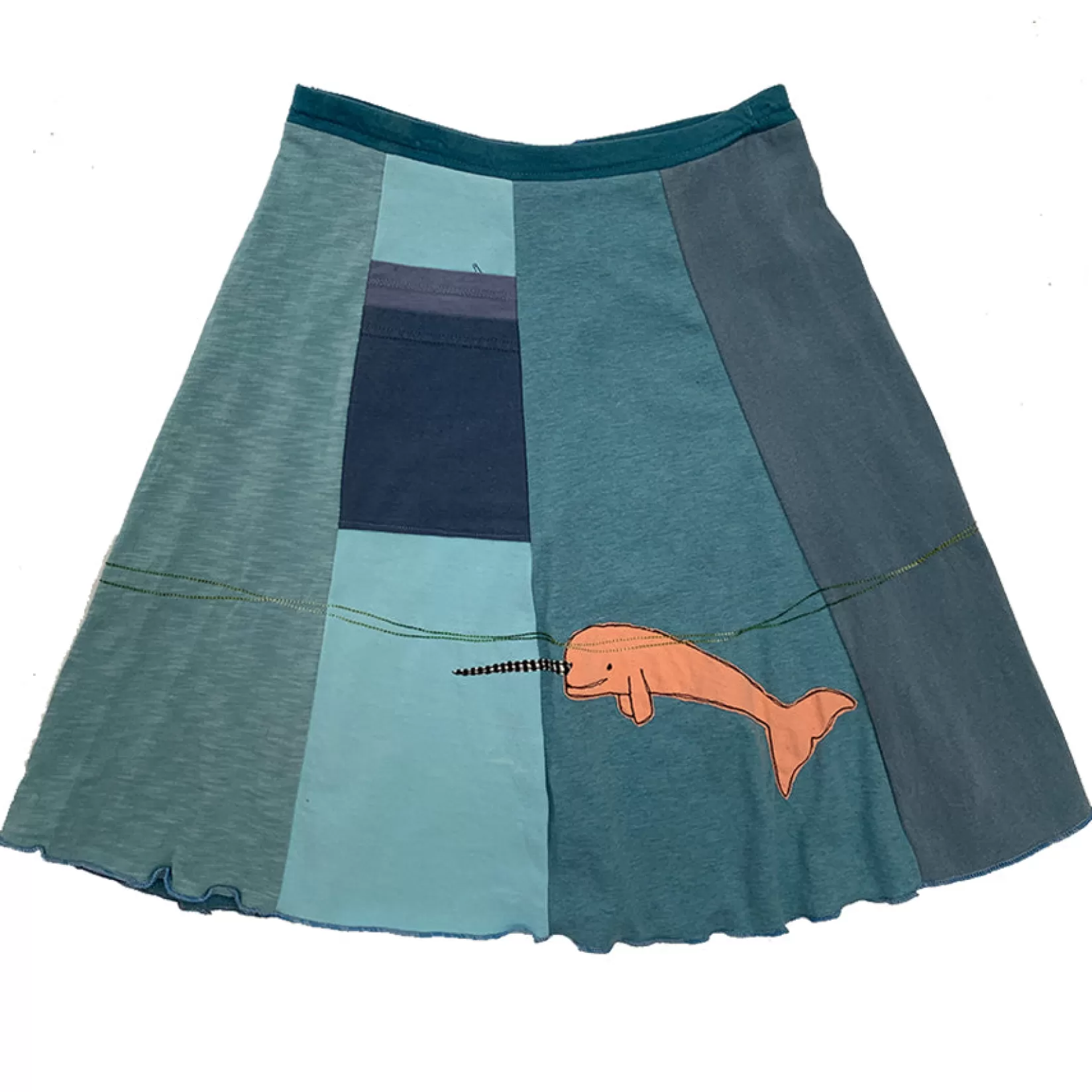 Classic Applique Skirt-Narwhal-SardineClothing Best