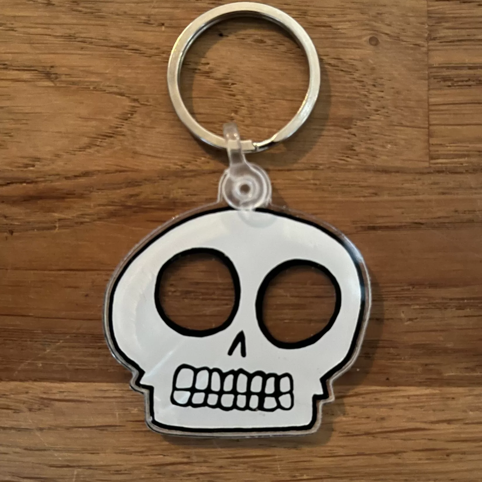 Etc...Keychain-Skull White-SardineClothing Sale