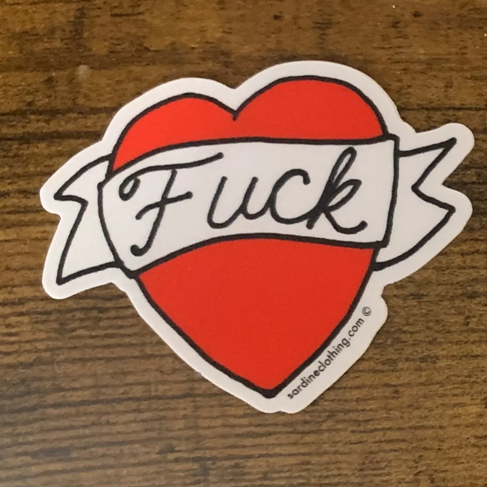 Sticker-Tattoo Heart Fuck-SardineClothing Outlet