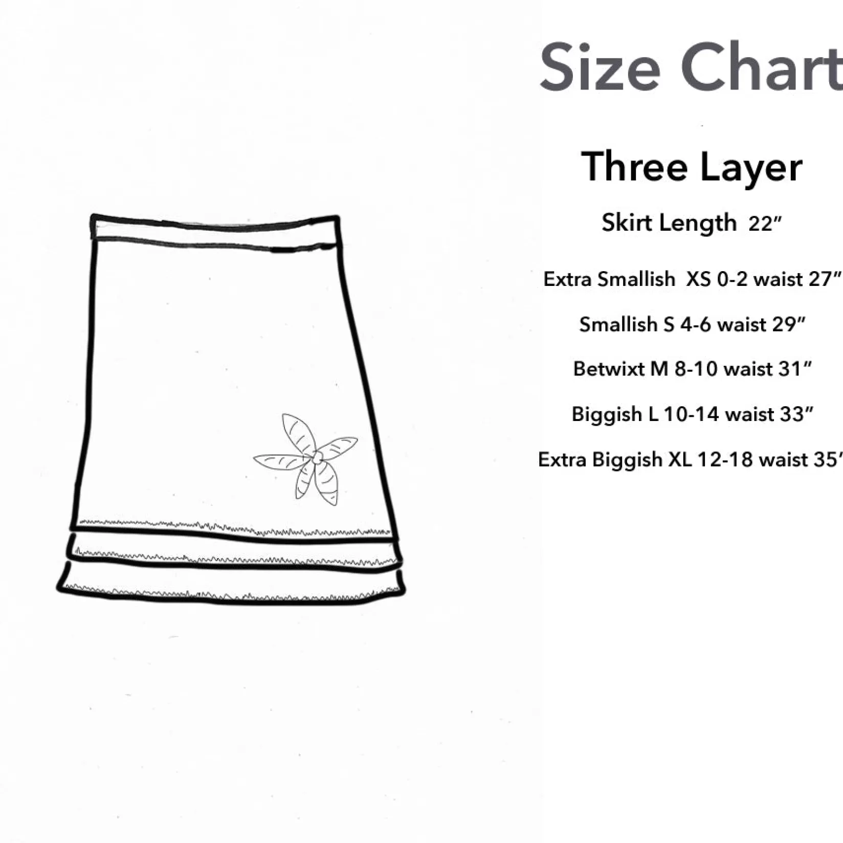 Three Layer Applique Skirt-SardineClothing Cheap